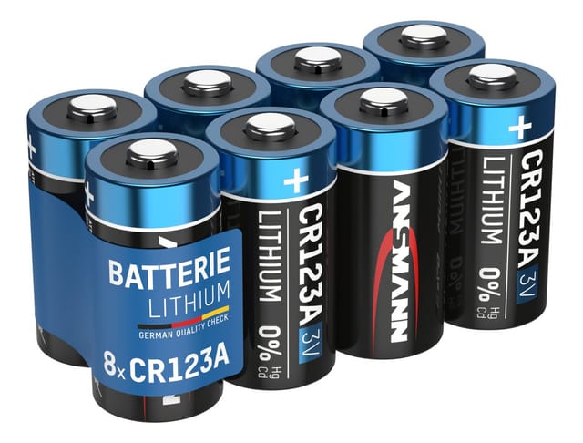 CR123A 3V Lithium Batterie, 8 Stück - Ansmann