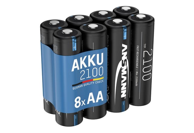 Akku Mignon aa, 2100 mAh 1,2V, 8 Stück, geringe Selbstentladung - Ansmann