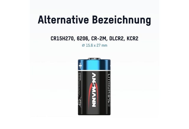 ANSMANN Batterien CR2 Lithium, 8 Stück, Spezial