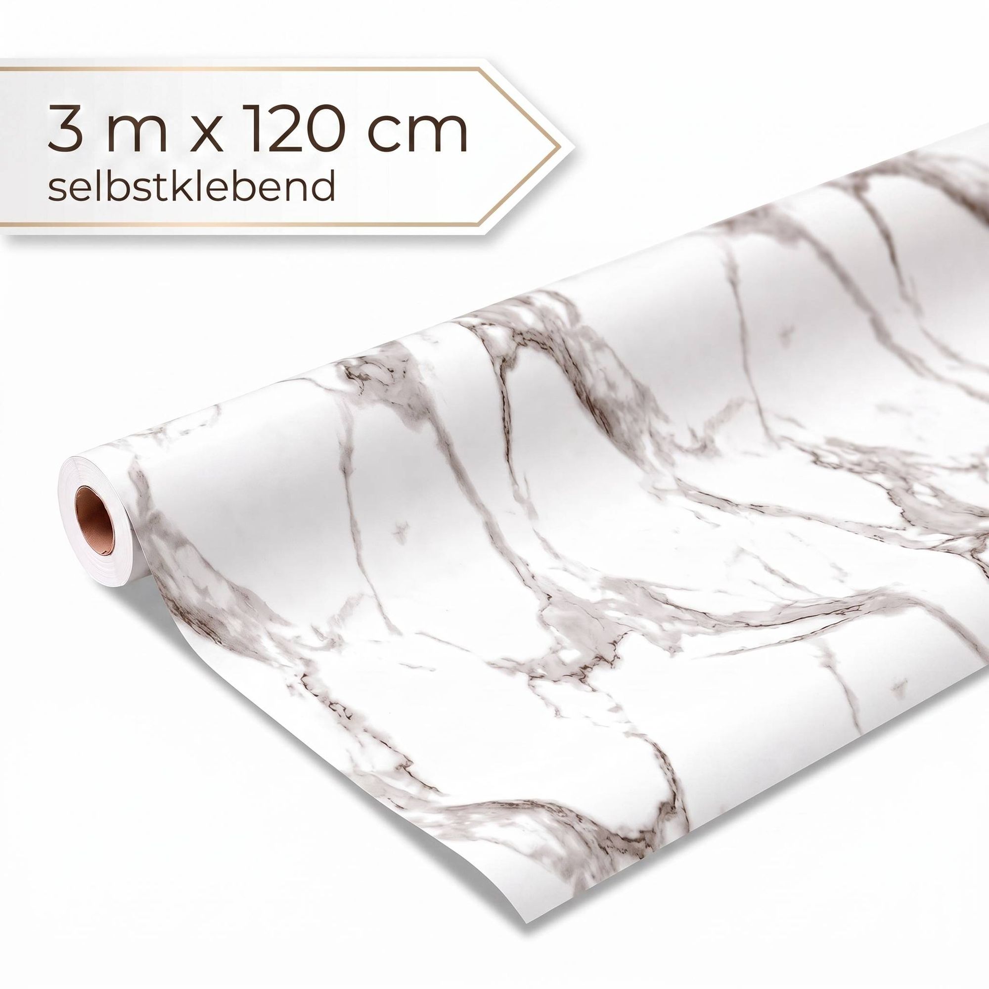 Dalsys Wandverkleidung Selbstklebend 3m Rolle X 120cm Weiß Pvc