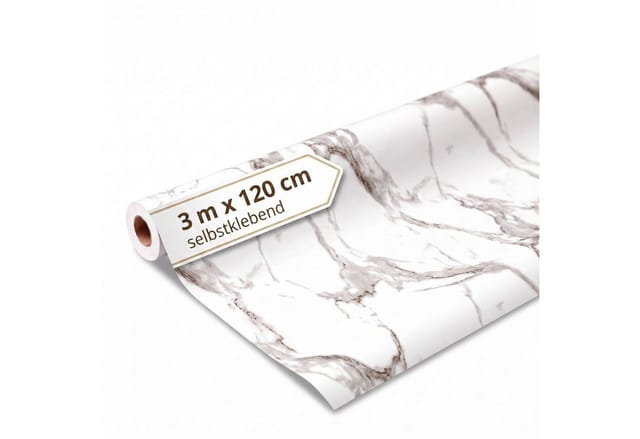Dalsys Wandverkleidung Selbstklebend 3m Rolle X 120cm Weiß Pvc