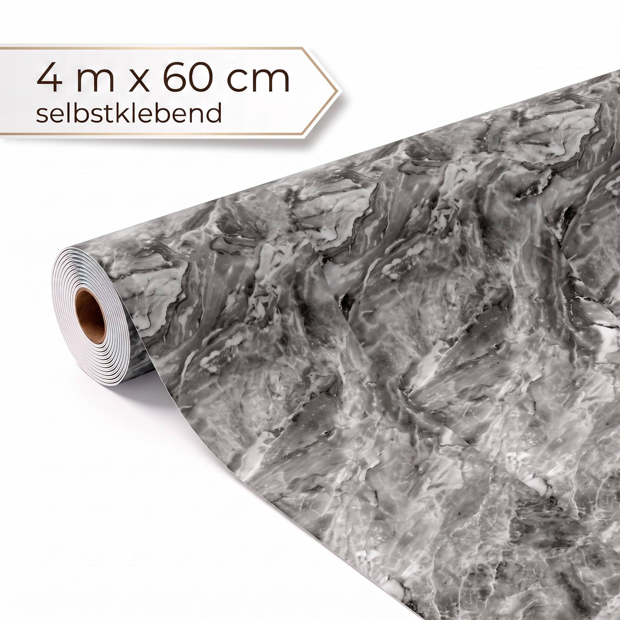 Dalsys Wandverkleidung Selbstklebend 4m Rolle X 60cm Grau Pvc