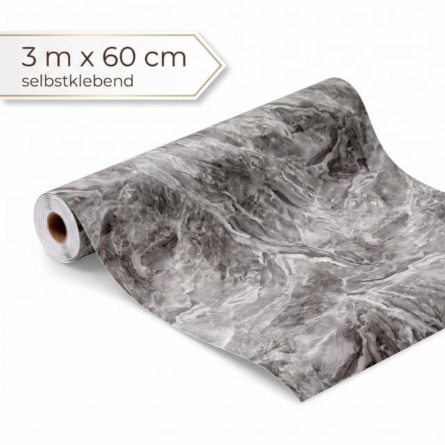 Dalsys Wandverkleidung Selbstklebend 3m Rolle X 60cm Grau Pvc