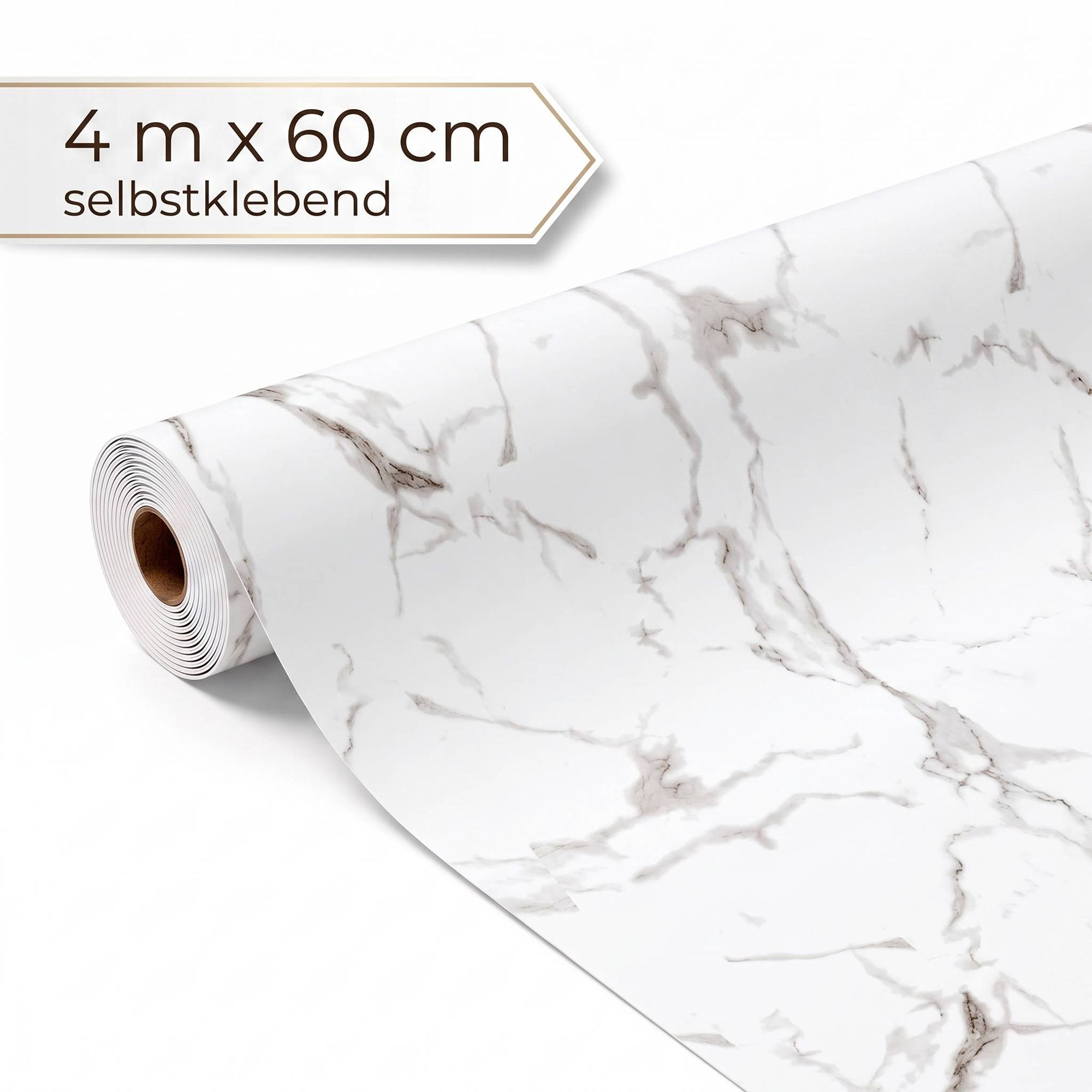 Dalsys Wandverkleidung Selbstklebend 4m Rolle X 60cm Weiß Pvc