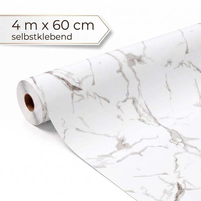 Dalsys Wandverkleidung Selbstklebend 4m Rolle X 60cm Weiß Pvc