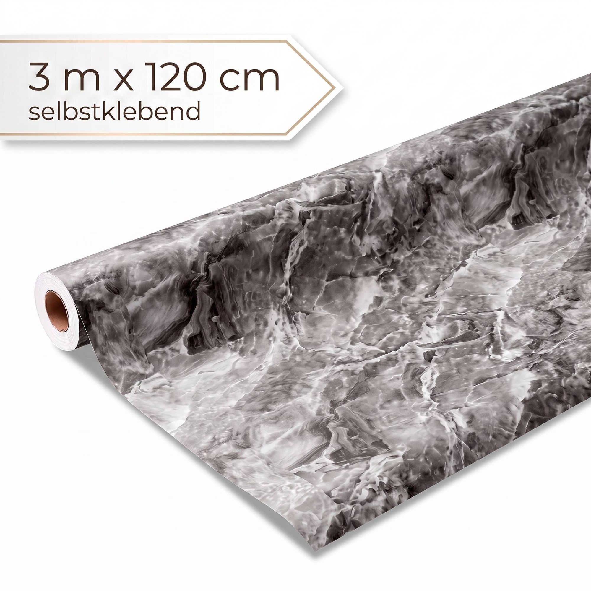 Dalsys Wandverkleidung Selbstklebend 3m Rolle X 120cm Grau Pvc