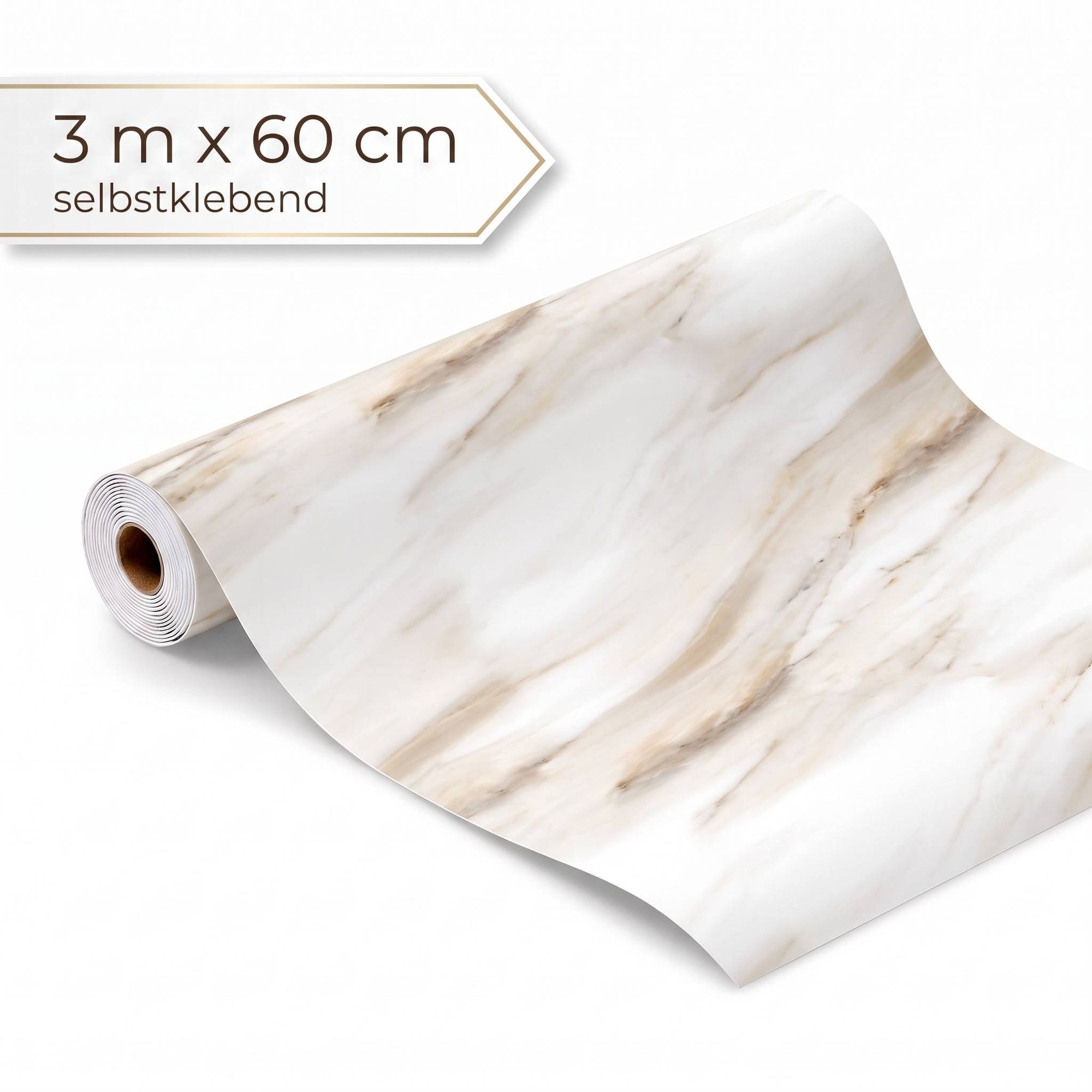 Dalsys Wandverkleidung Selbstklebend 3m Rolle X 60cm Elfenbein Pvc