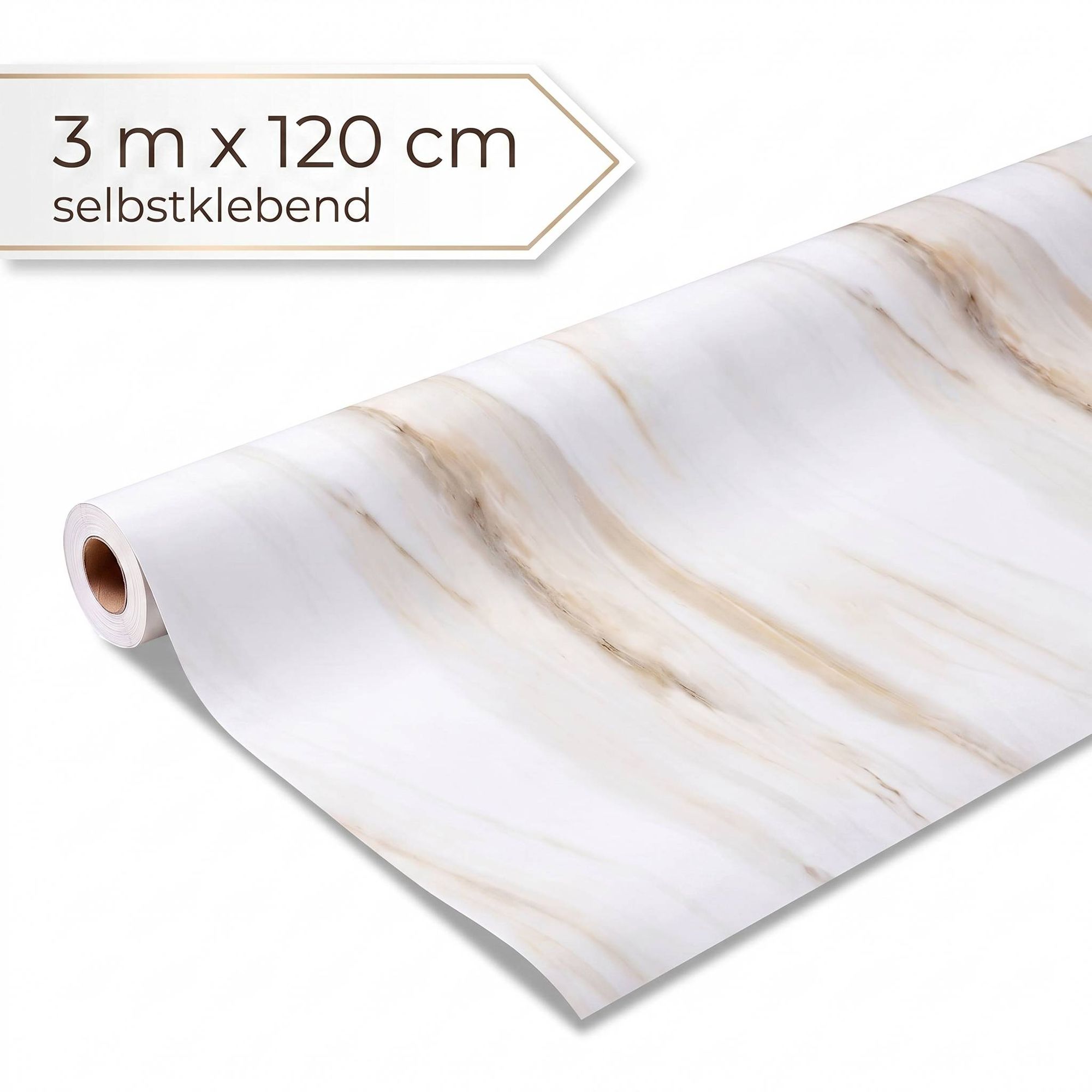 Dalsys Wandverkleidung Selbstklebend 3m Rolle X 120cm Elfenbein Pvc