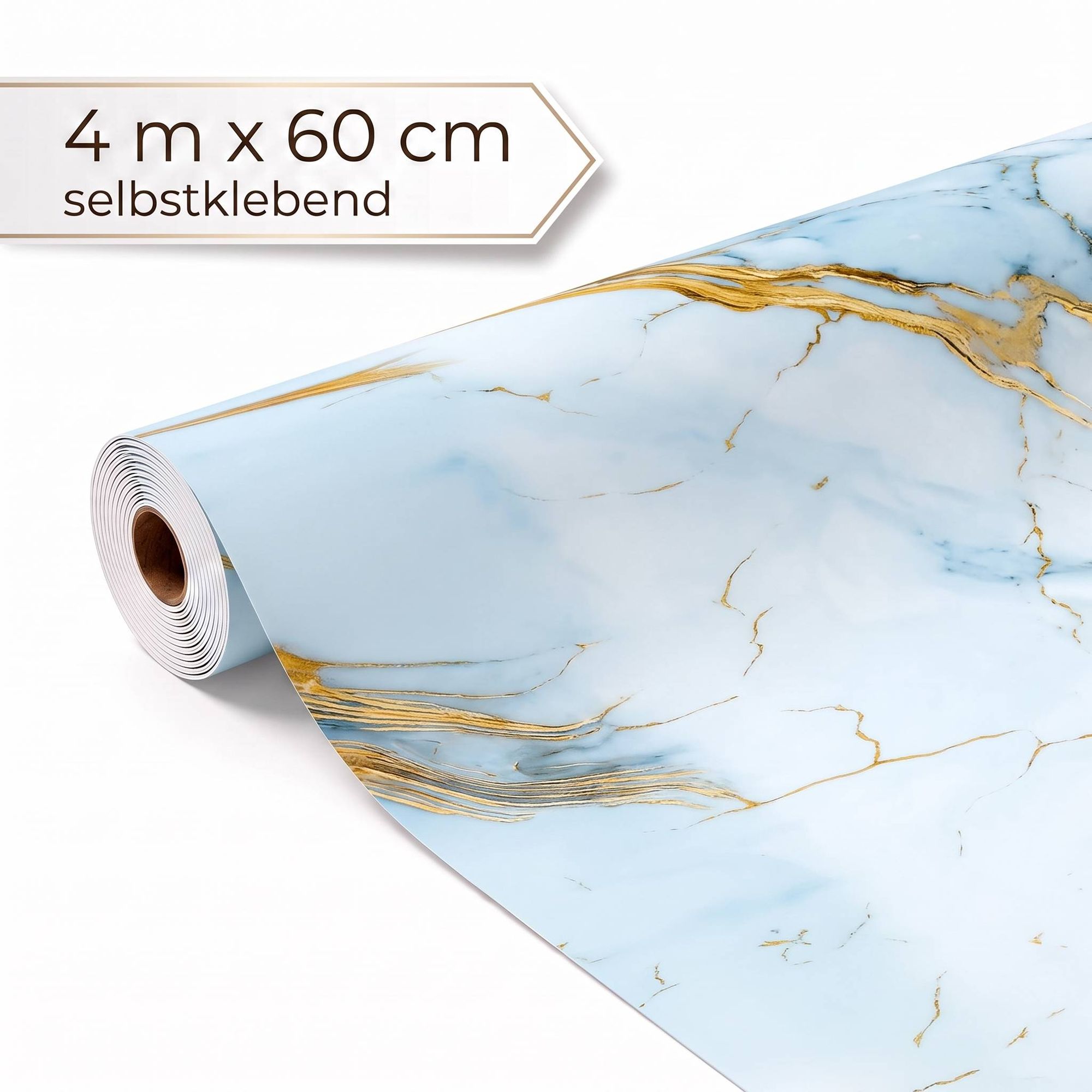 Dalsys Wandverkleidung Selbstklebend 4m Rolle X 60cm Eisblau Pvc