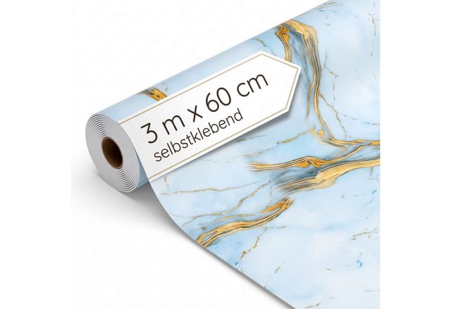 Dalsys Wandverkleidung Selbstklebend 3m Rolle X 60cm Eisblau Pvc