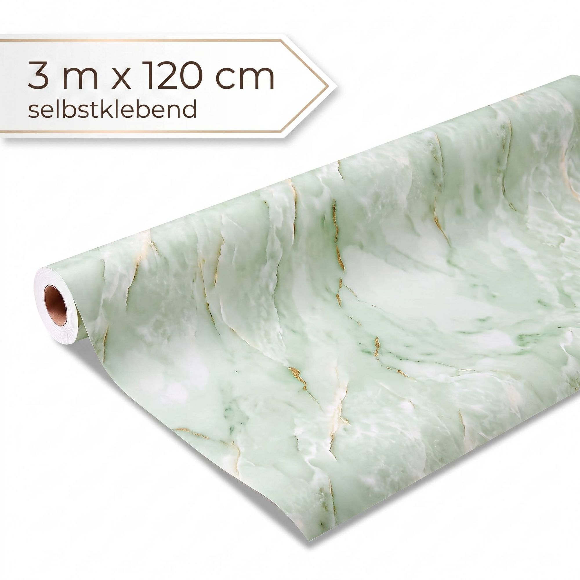 Dalsys Wandverkleidung Selbstklebend 3m Rolle X 120cm Salbeigrün Pvc