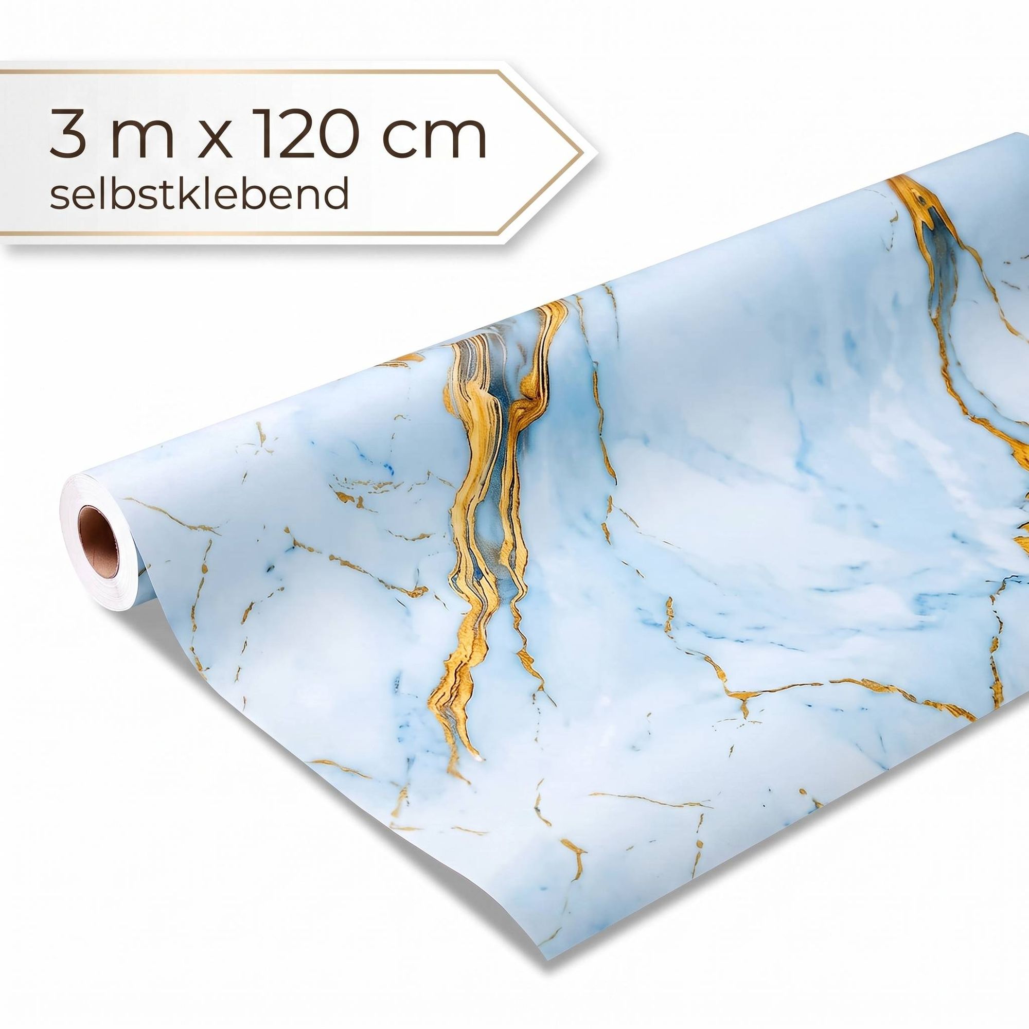 Dalsys Wandverkleidung Selbstklebend 3m Rolle X 120cm Eisblau Pvc