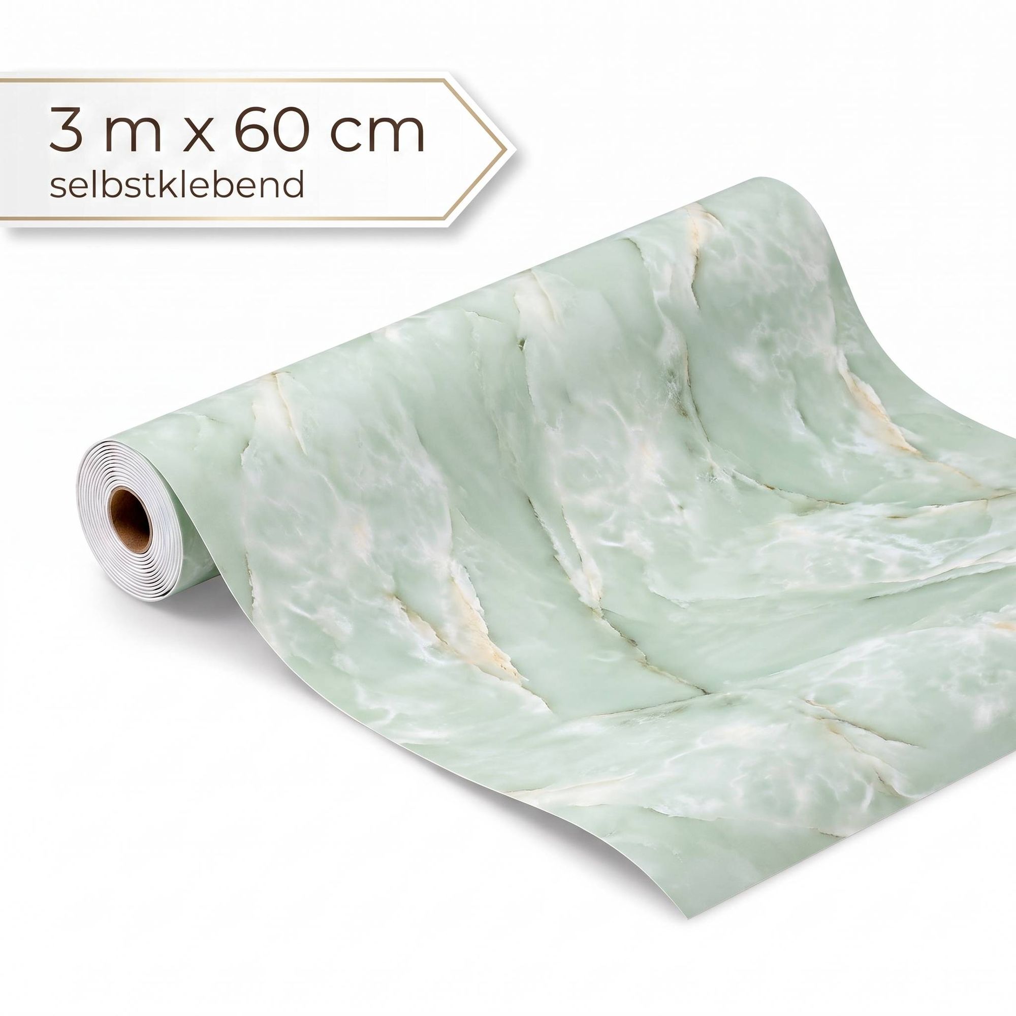 Dalsys Wandverkleidung Selbstklebend 3m Rolle X 60cm Salbeigrün Pvc