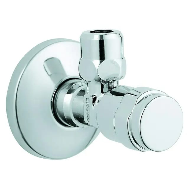 Grohe - Eckventil Egaplus, dn 15, Wandanschluss 1/2', Abgang 3/8', mit Längenausgleich, mit Quetschverschraubung d. 10mm, Chrom