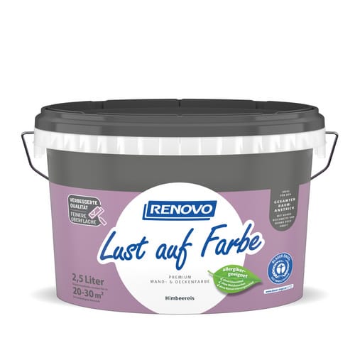Wand-und Deckenfarbe Lust auf Farbe matt 2,5 Ltr. Himbeereis - Renovo