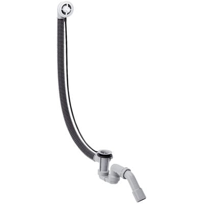 Hansgrohe - Flexaplus Wannen Ablaufgarnitur und Überlaufgarnitur Grundset mit flexiblem Überlaufschlauch für Sonderwannen