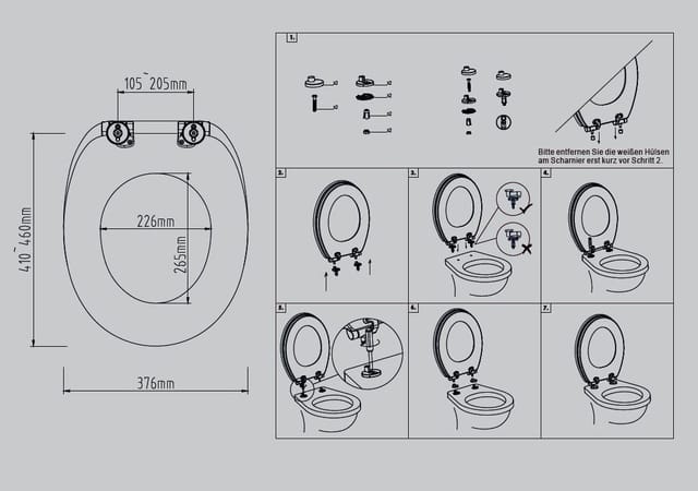 Primaster - Toilettendeckel Bambus wc Sitz mit Absenkautomatik Toilettensitz