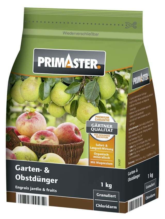 Primaster - Gartendünger Garten und Obst Garten Pflanzendünger Beet Dünger 1kg