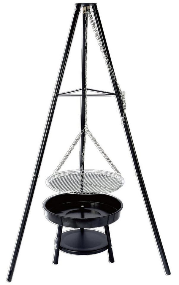 Trendline - Dreibein-Schwenk-Grill ø 46,5cm Schwenkgrill Feuerschale verchromt