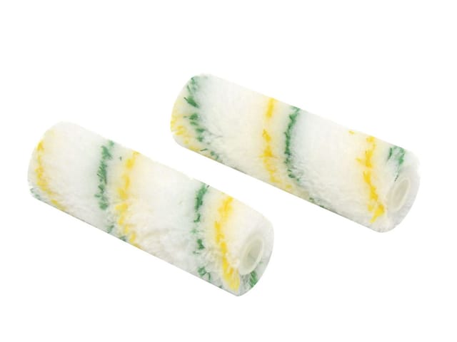 Nespoli - Plüschwalzen YellowGreen mit Antihaftbeschichtung 2 Stück, 10 cm Farbroller