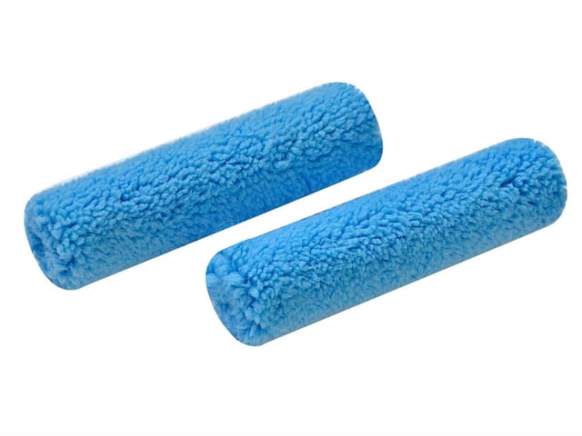 Nespoli - Lackierwalzen BlueFelt mit Antihaftbeschichtung 2 Stück, 10 cm, 6 mm Farbroller