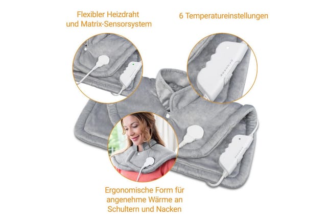 Hp 622 Nacken-, Schulter-Heizkissen 100 w Grau - Medisana