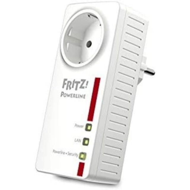 AVM FritzPowerline 1220E Single International (Powerline Netzwerkadapter/Extender, 1200 Mbit/s, 2 Gigabit LAN Port)