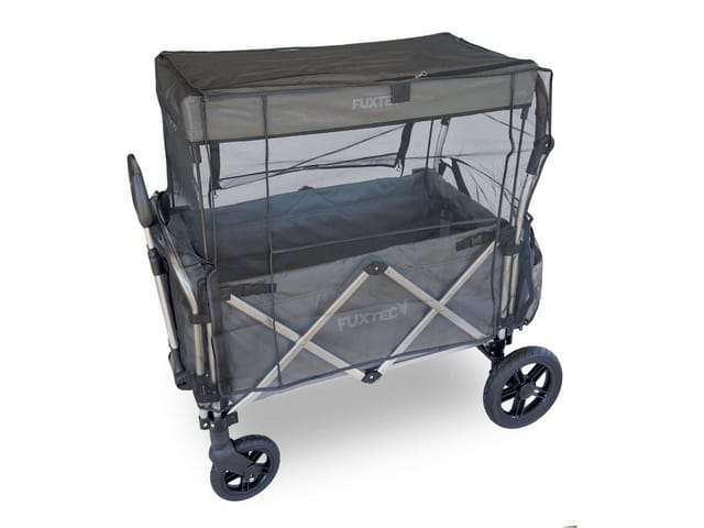 FUXTEC Sonnenschutz Fliegennetz Fliegengitter Moskitonetz Mückenschutz für Bollerwagen CTL900