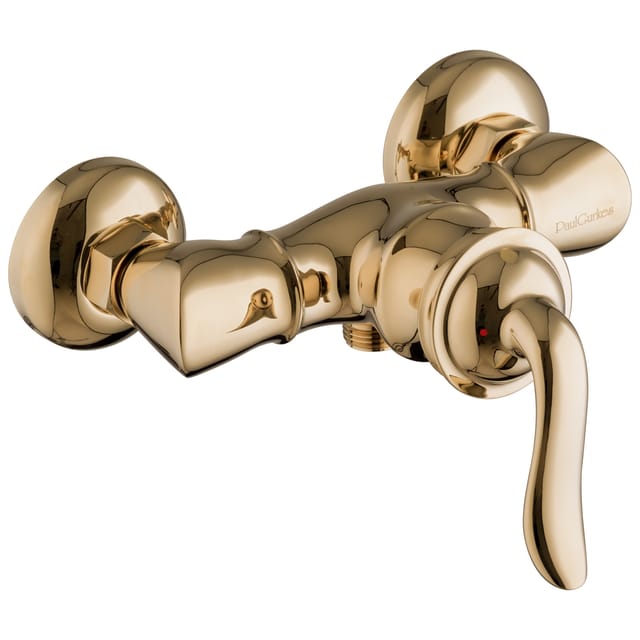 Gold Duscharmatur Aufputz Retro Nostalgie Mischbatterie - Paulgurkes