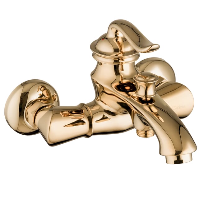 Paulgurkes - Gold Wannenarmatur Aufputz Retro Nostalgie Mischbatterie