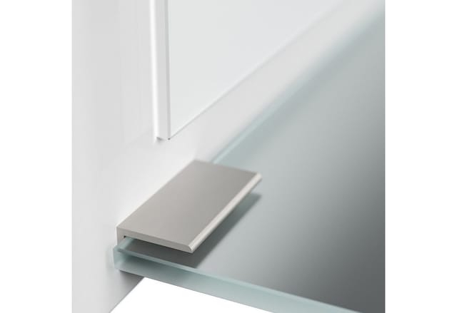 Spiegel Emotion Glasablage farbig eingerahmt 104x60 cm Weiss Hgl