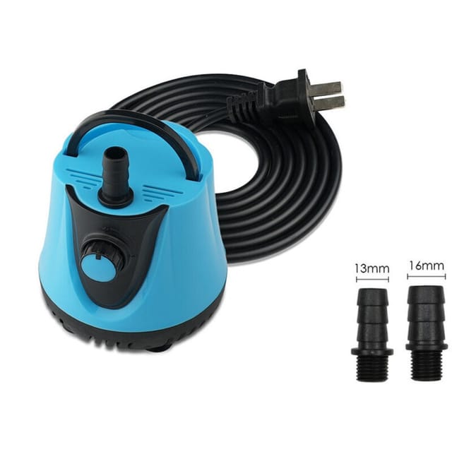 25-W-Aquarienpumpe, 1500 l/h, Tauchpumpe, ultraleise, Minipumpe für Teiche und Springbrunnen, mit einstellbarem Schalter und 1,5 m Kabel, 2 Düsen,