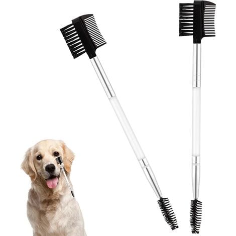 Set Mit 2 Doppelseitigen Hundeaugenbürsten, Weiche Borsten Zur Reinigung Der Hundeaugen, Zum Auflösen Von Tränenflecken, Kamm Für Welpen- Und Katzengesichter, Pflegewerkzeuge (