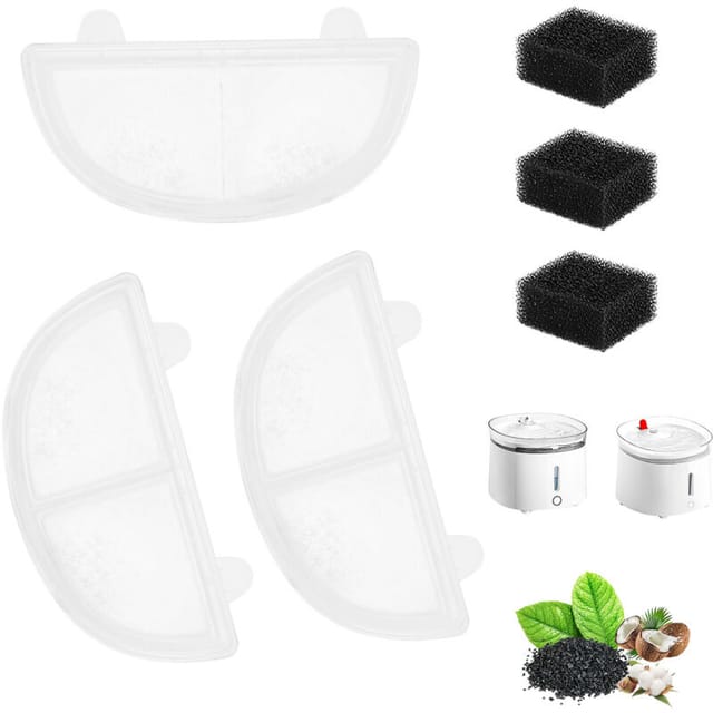 Ersatzfilter Für Katzen- Und Hunde-wassernäpfe, 3er-pack. Farbe: Weiß.