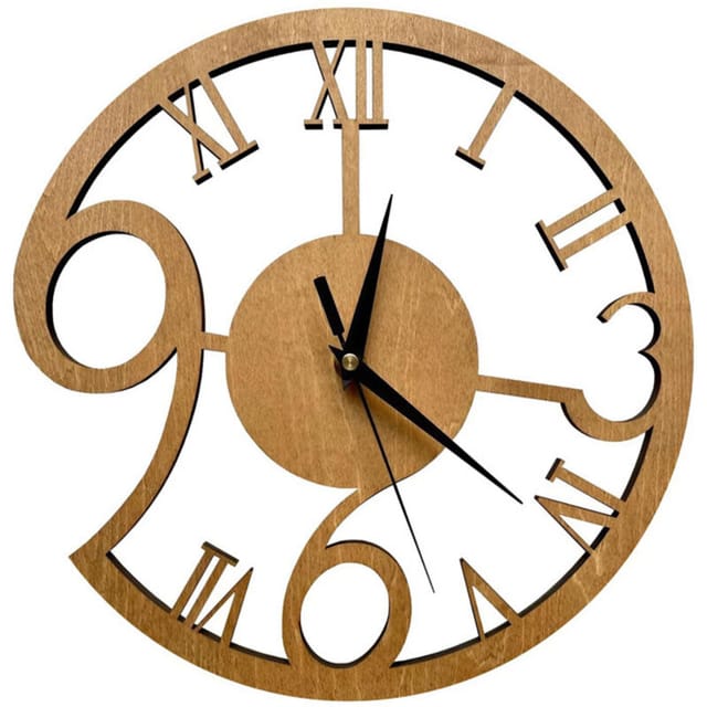 Wanduhr aus Holz, künstlerischer Stil, modern und klassisch, einzigartiges Design, 29 cm (11,5 Zoll), für Wohnzimmer, Küche, Büro, Schlafzimmer,