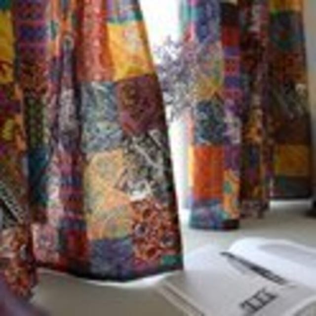 Bunte, Vintage-bohemische Patchwork-gardinen Aus Baumwolle Und Leinen Mit Ösen, Für Wohn- Oder Schlafzimmer, 2 Paneele, 140 Cm Breit X 160 Cm Lang.