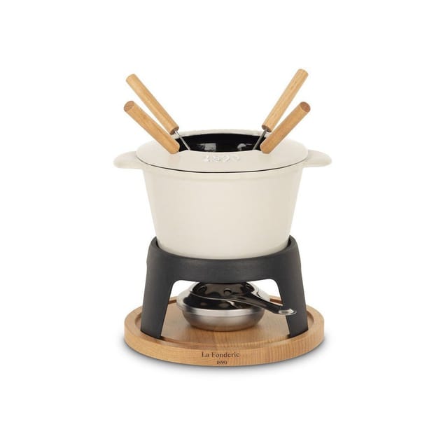 Gusseisen-emaille-fondue - La Fonderie 1890 - Mont Joly - 1,2 L - 4 Personen - Beige