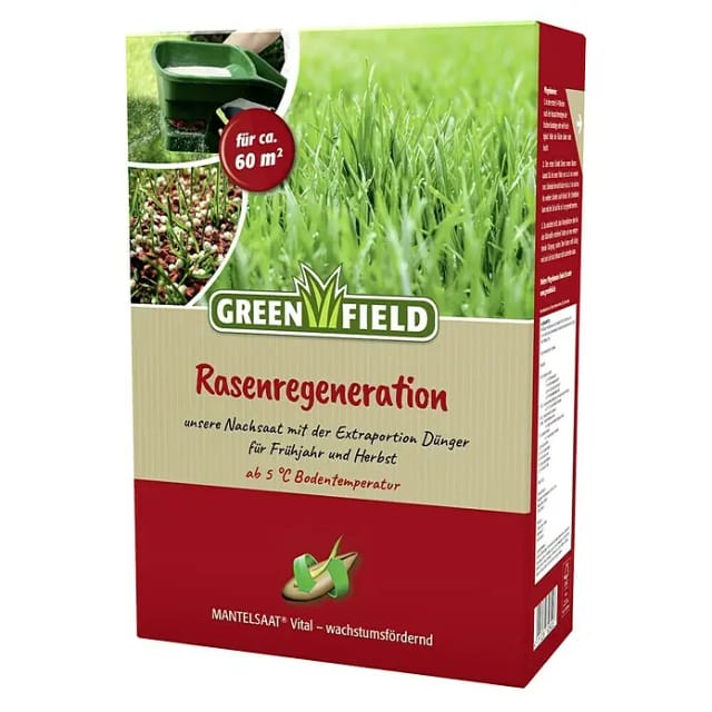 Greenfield Rasenregeneration 2 kg Grasseman Rasensamen Nachsaat Sportrasen