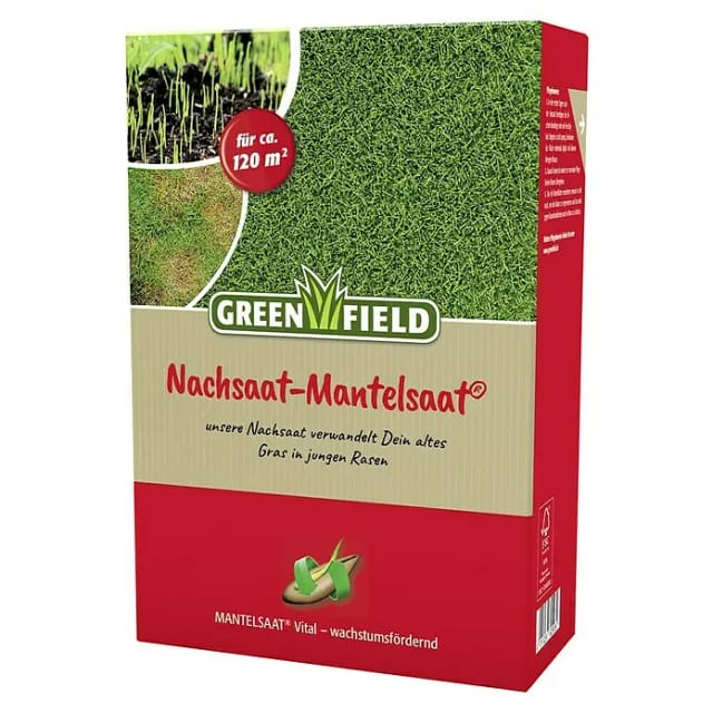 Greenfield Nachsaat Mantelsaat 2kg Rasensamen Sportrasen Spielrasen Regeneration