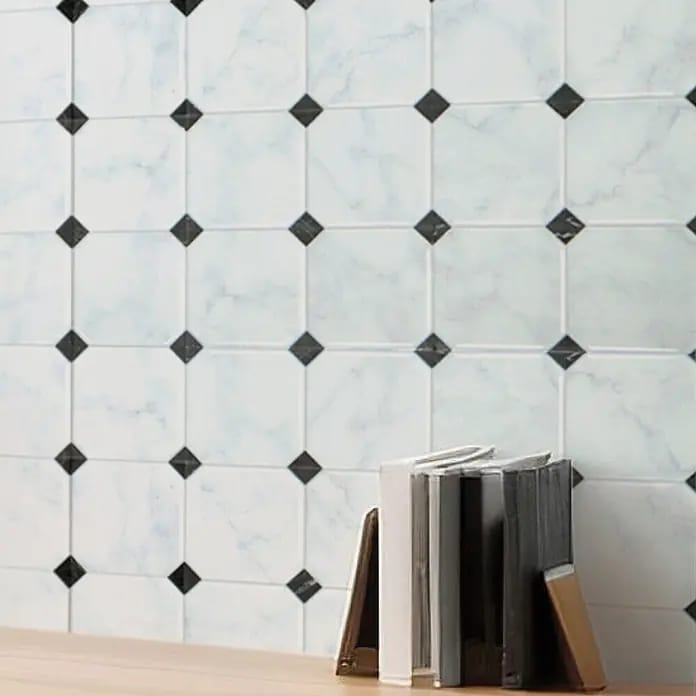 Smart Tiles Selbstklebemosaik Betera (19,69 x 19,69 cm, Blanco, Glänzend)