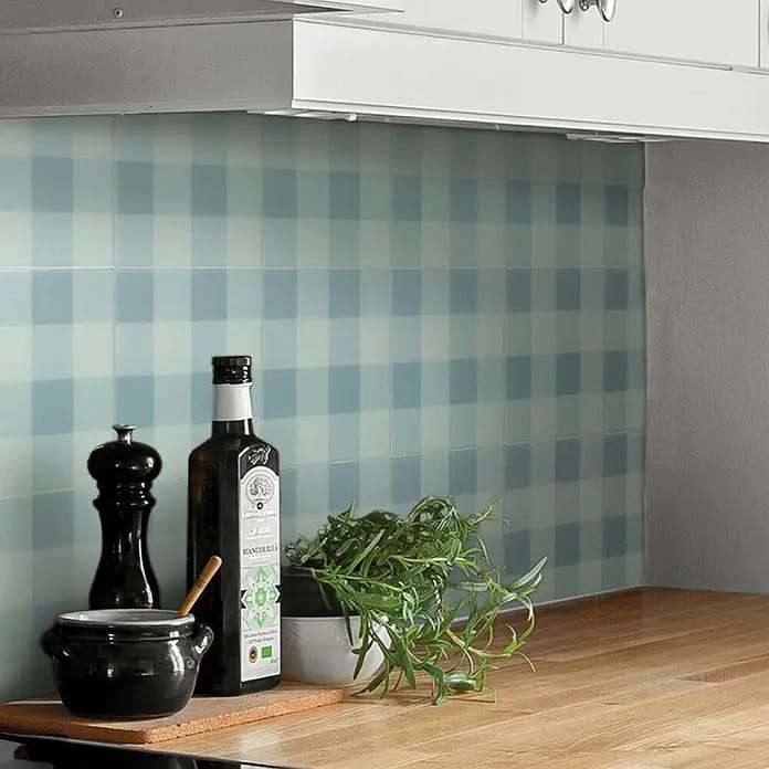 Smart Tiles Selbstklebemosaik Damier (19,69 x 19,69 cm, Vichy, Matt)