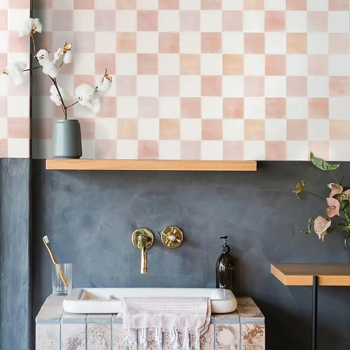 Smart Tiles Selbstklebemosaik Damier (19,69 x 19,69 cm, Petra, Matt)