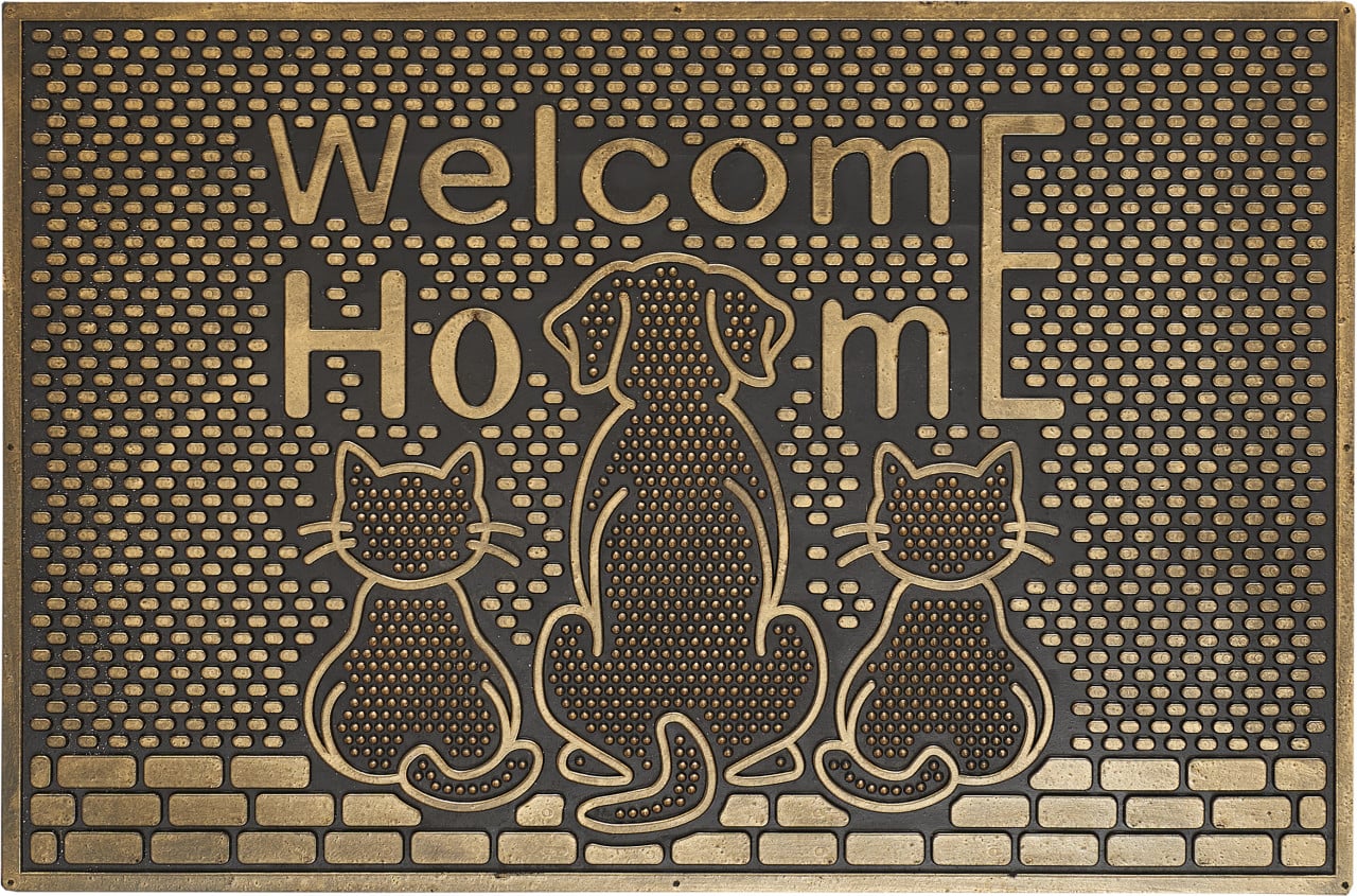 Andiamo Fußmatte Fera Welcome Home Tiermotiv 40 x 60 cm schwarz