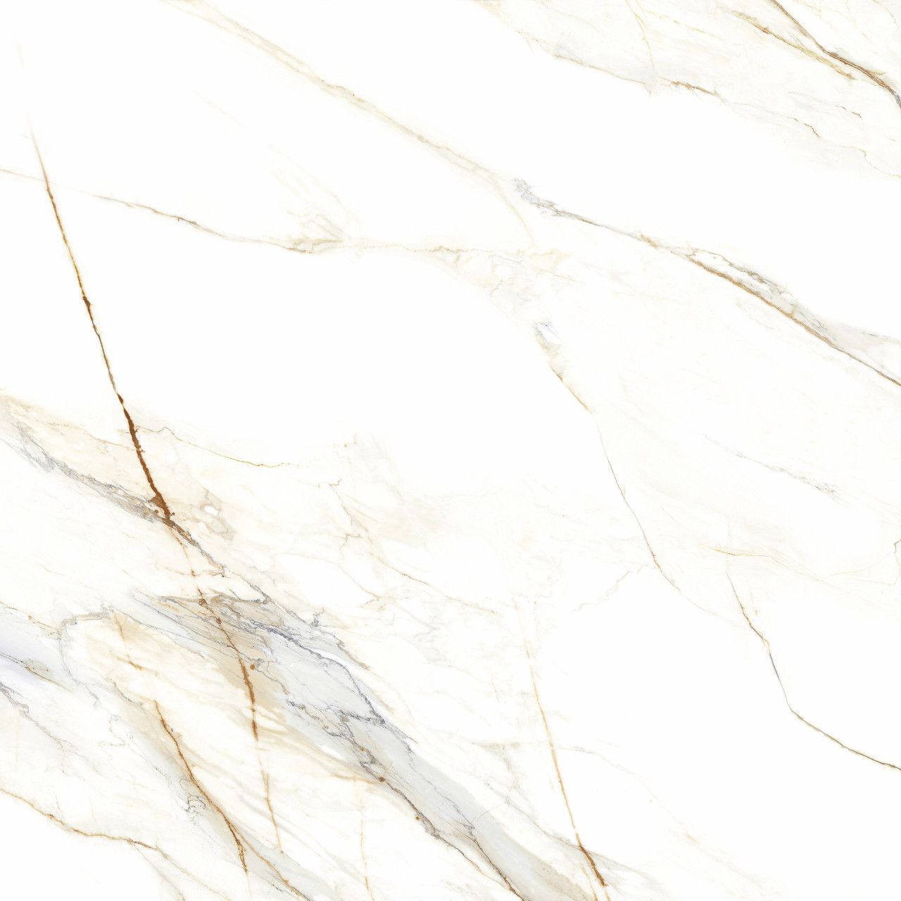 Bodenfliese Feinsteinzeug Venetion Gold 120 x 120 cm weiß