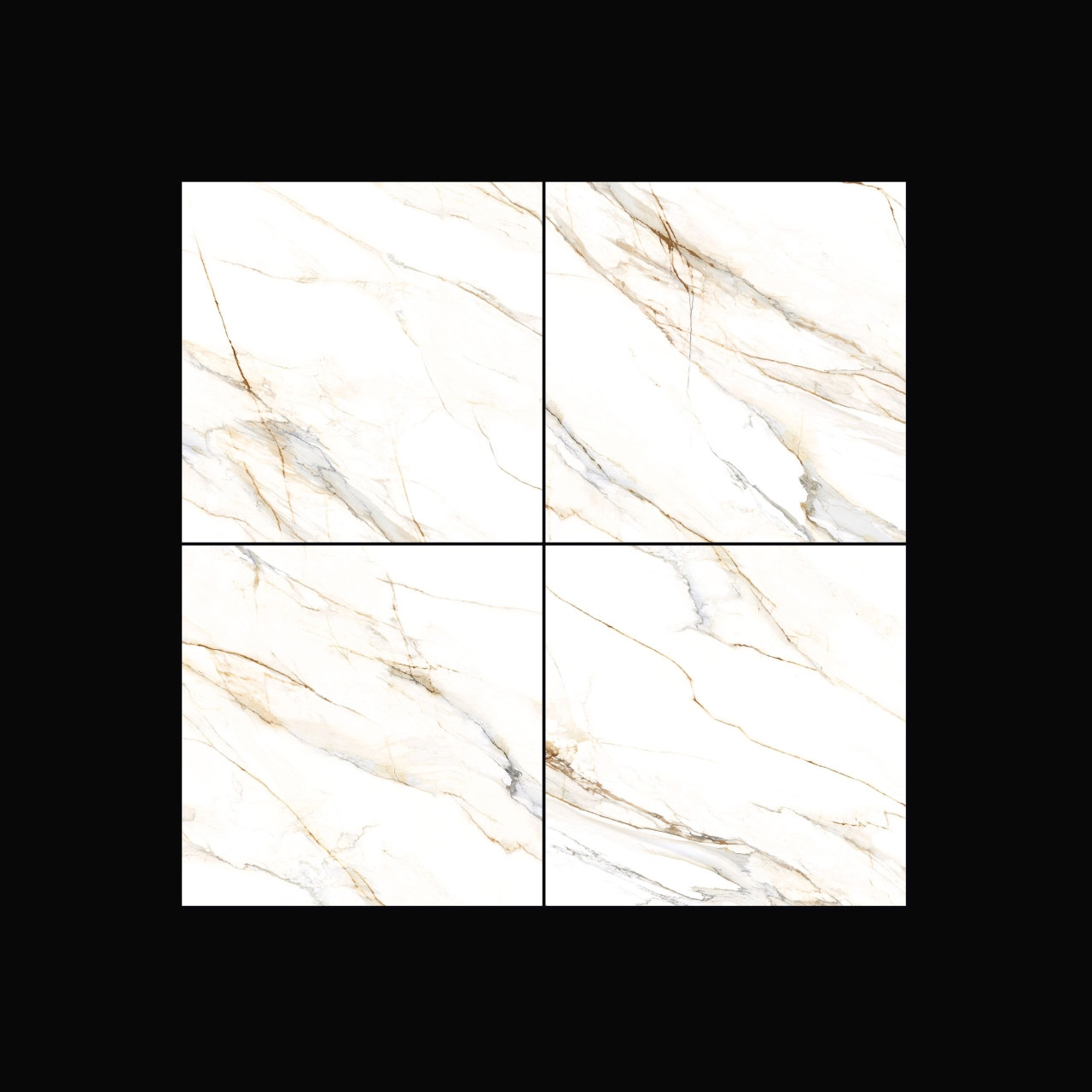 Bodenfliese Feinsteinzeug Venetion Gold 120 x 120 cm weiß Bild 3