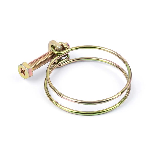 Wiltec - Drahtschlauchschelle W1 37-42mm 2,2mm M6x40 aus verzinktem Stahl Schlauchschelle für Schlauchtüllen, Gewinde- und Rohrenden