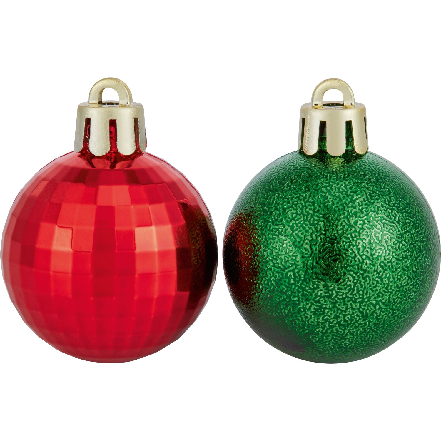 OBI Weihnachtskugel Kunststoff 4 cm Mehrfarbig 12er