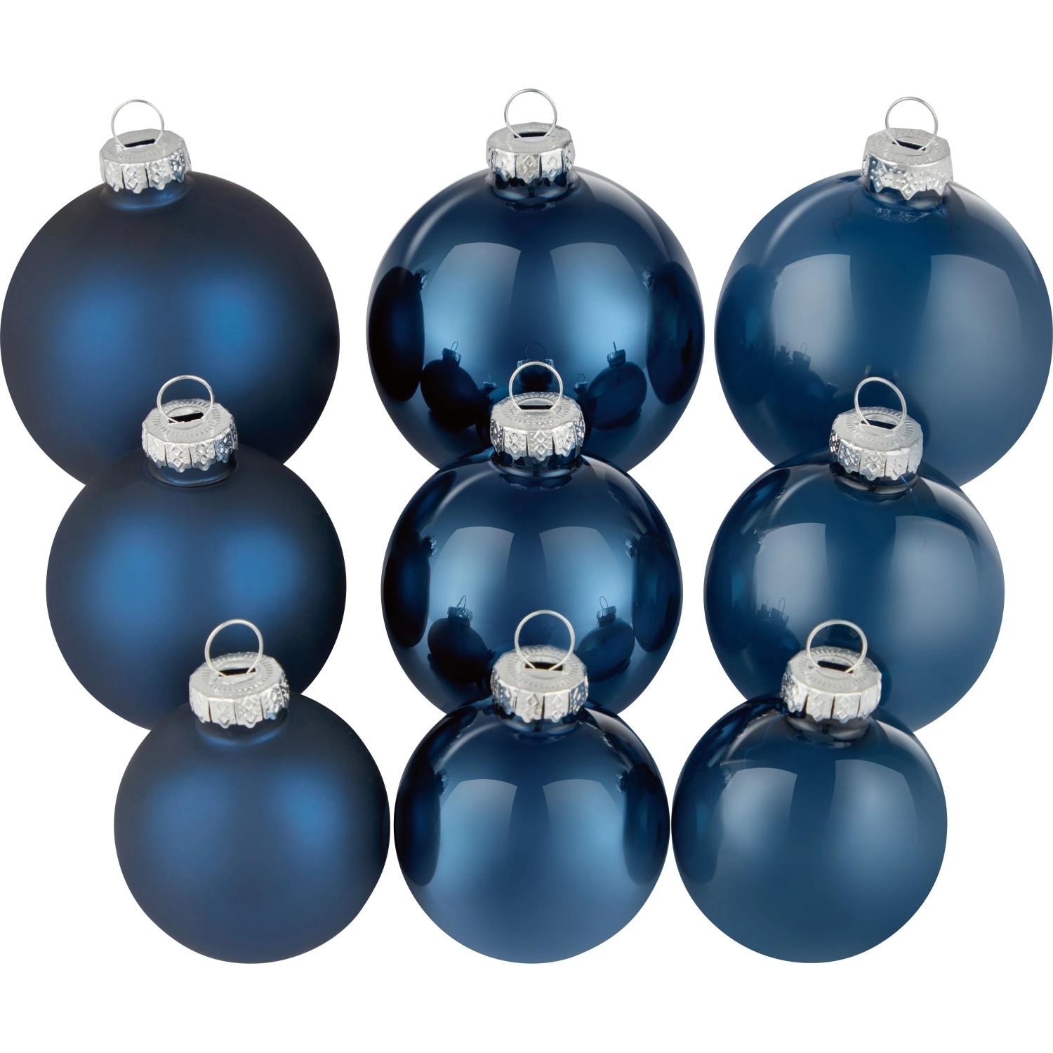 OBI Weihnachtskugeln Glas Blau Set 21 Stück