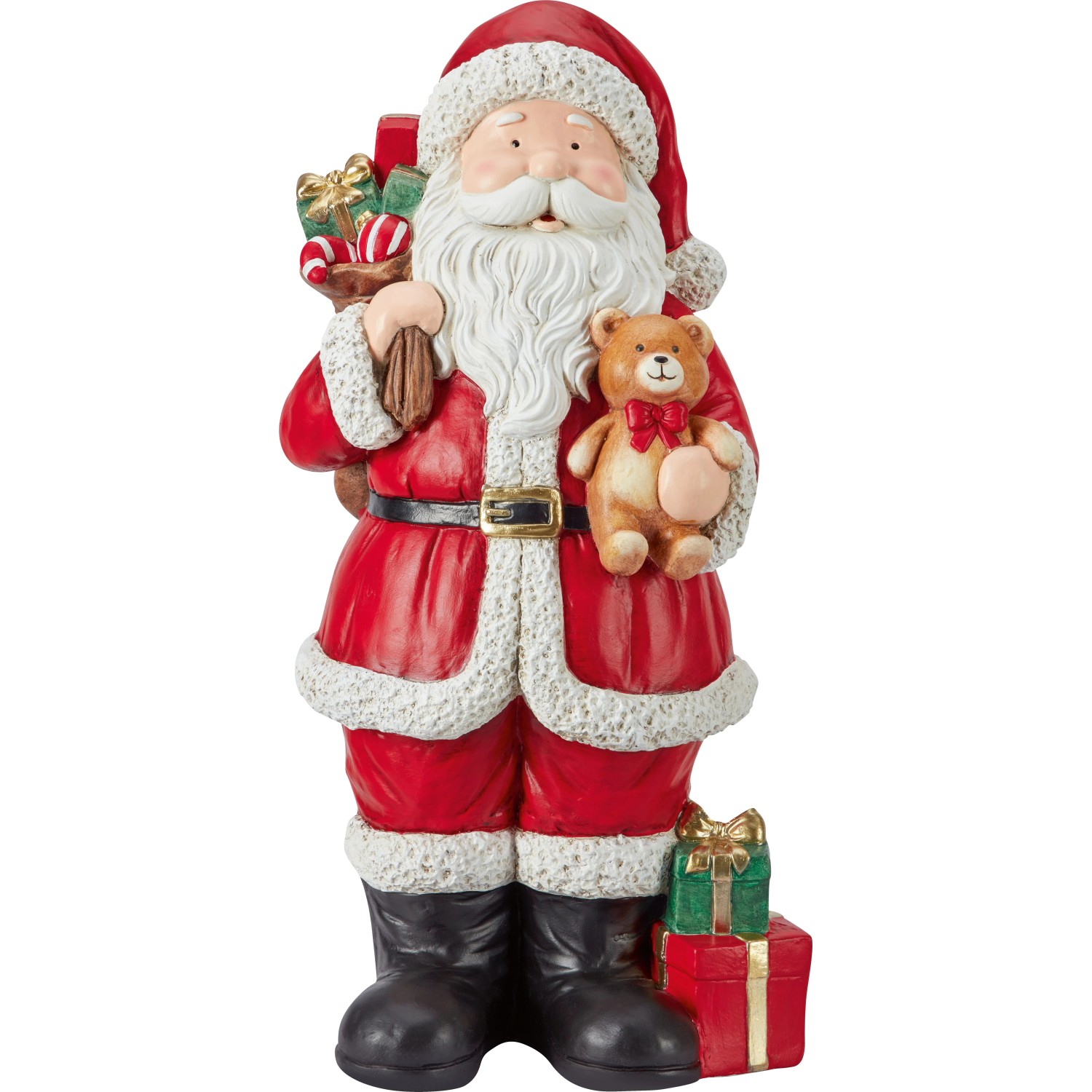 OBI Weihnachtsfigur Weihnachtsmann Magnesia Rot-Weiß 61,5 cm