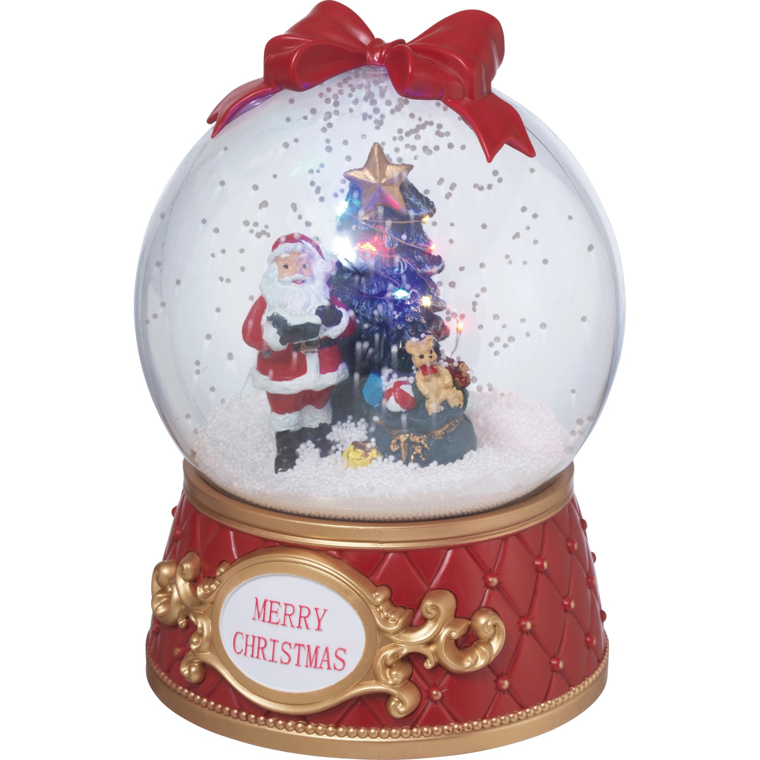 OBI Musikalische Schneekugel LED Mehrfarbig 18 cm x 18 cm x 25 cm
